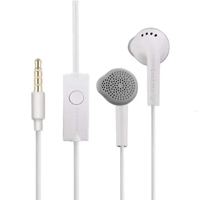 Genuine Handsfree Headphones Earphones With Mic For  Samsung Phones EHS61ASFWE • £3.45