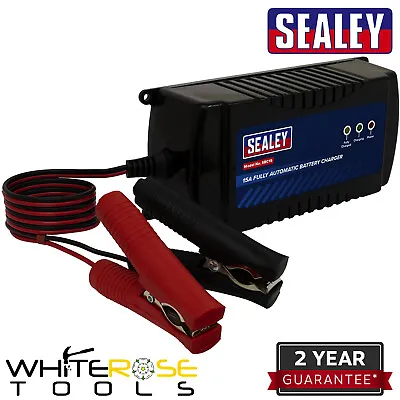 Sealey Battery Charger 12V 15A Fully Automatic 3-Stage GEL AGM Lead Acid Calcium • £83.15