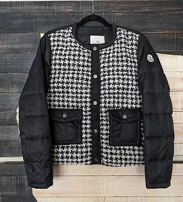 Moncler Becasse Houndstooth Down Jacket Size 2 Moncler Or Medium  • $575