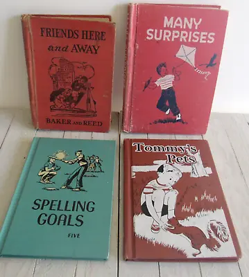 Vintage Lot 4 Children Reading School Books 1950's Library Discards ***READ*** • $19.99