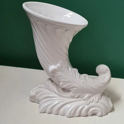 £8 • Buy Vintage Italian Cornucopia Vase ( Horn Of Plenty)