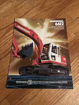 $35 • Buy Original Koehring 6612 Excavator Dealer Sales Brochure