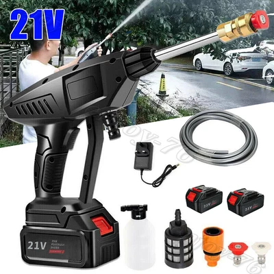 £42.89 • Buy 2 Battery Portable Cordless Car High Pressure Washer Jet Water Wash Cleaner Gun