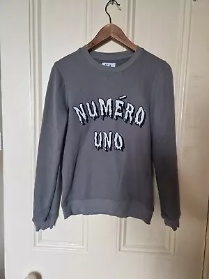 Zoe Karssen Grey Numero Uno Sweatshirt Size Small • £10