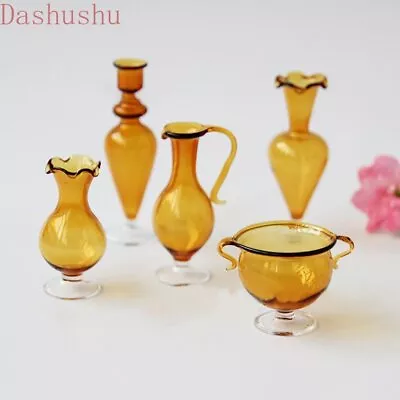 Miniature Dollhouse Kitchen Glass Utensils Bottle 1/6 Scale Vase Accessories • $8.99