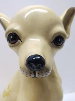 Vintage Dog Statue Marwal Inc Glaze Chihuahua Chiwawa Hand Painted Life Size 12  • $99.90