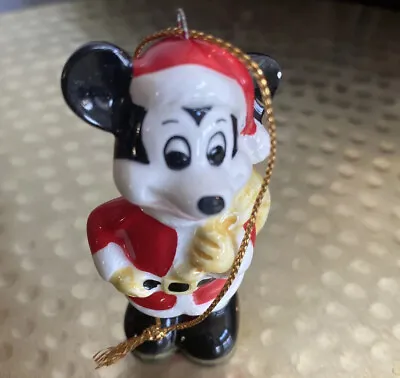 Disney Japan Mickey Mouse Santa Claus Ornament With Sack - Rough Nose 2.5” Tall • $5.60