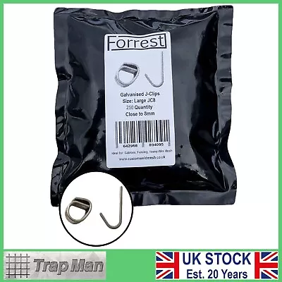 £14.99 • Buy J Clips 250 Qty Large Forrest® Wire Mesh J Clips Gabion Fencing Poultry Cage UK