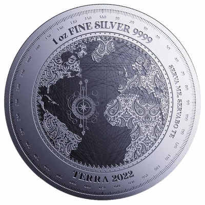 $55 • Buy 2022 $5 Tokelau Queen Elizabeth II TERRA BU 1 Oz Silver Coin.