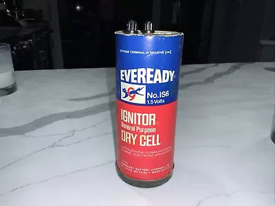 Vintage: Eveready No. IS6 - 1.5 Volts - Ignitor General Purpose Dry Cell Battery • $24.99