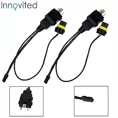 $7.19 • Buy 2X H4 9003 Easy Relay Harness Hi/Lo Bi-Xenon HID Bulbs Wiring Controller