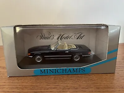 Mercedes-Benz 350 SL Cabriolet 1970-80 Dark Blue Minichamps [430 033431] • $59.99