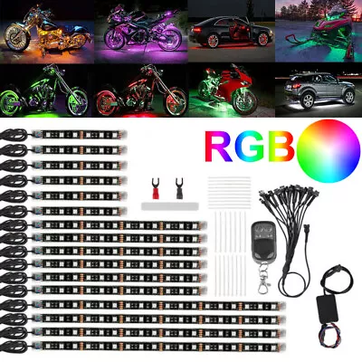 RGB LED Strip Under Car Motorcycle Tube Under Glow Underbody System Neon Light • $23.75