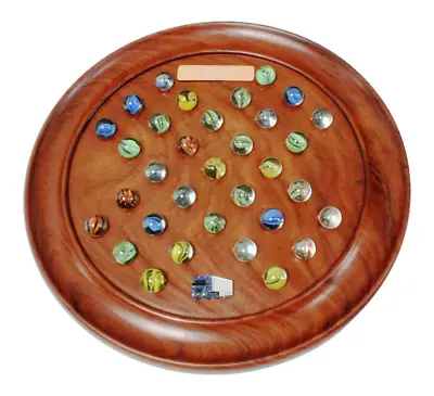 HGV Lorry Enamel Wooden Round Solitaire Set & Marbles FREE ENGRAVING 633 • £44.99