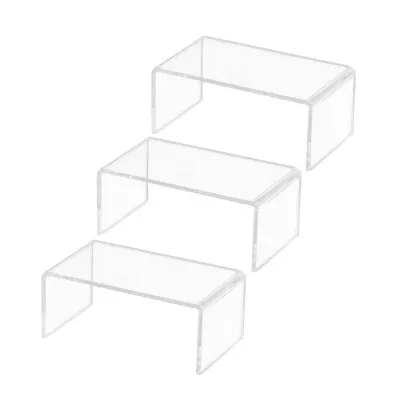 3PCS Acrylic Display Shoe Risers Clear Retail Display Stand U Shaped Shelf • £13.79