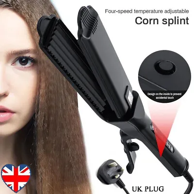 Salon Hair Curler Ceramic Crimper Wave Curling Iron Wand Wet & Dry Styling Tool • £12.55