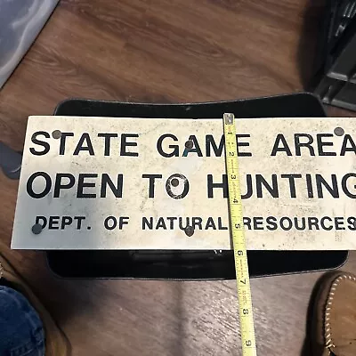 State Game Area Department Of Natural Resources Hunting Fishing Trapping Sign • $49.99