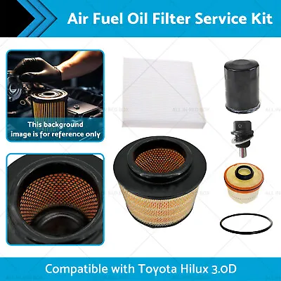 Air Fuel Oil Filter Service Kit Suitable For Toyota Hilux 3.0D KUN26R Diesel • $49