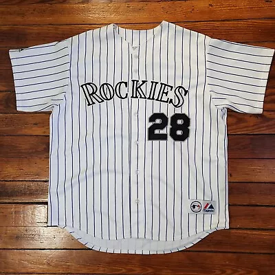 Aaron Cook Colorado Rockies Signed Jersey Mens XL Majestic MLB Autograph USA  • $35