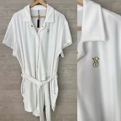 NEW Victoria's Secret Swim White Terry Romper Size XXL • $27.99