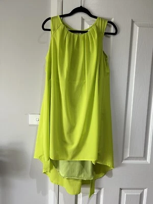 $15 • Buy Neon Green Dress With Cutouts On Back. Size 14