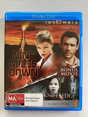 INSOMNIA Blu Ray - NINE MILES DOWN / KNIFE EDGE (2010) Region Free • $48.57