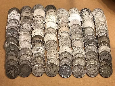 Lot Of 100 Morgan Silver Dollars All Pre ‘21 Dates Many Various Dates Mint Marks • $3199