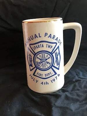 VTG 1976 Bicentennial Sparta Twp (NJ) Fire Dept Annual July 4th Parade Mug Stein • $12.99