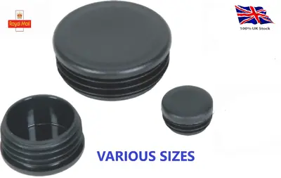 £2.68 • Buy Round Plastic Black Blanking End Cap Caps Tube Pipe Inserts Plug Bung