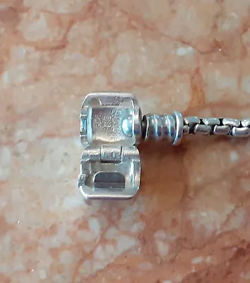 CHAMILIA 925 Sterling Silver Boxchain Bracelet  Snap Clasp  19 Cm • £21
