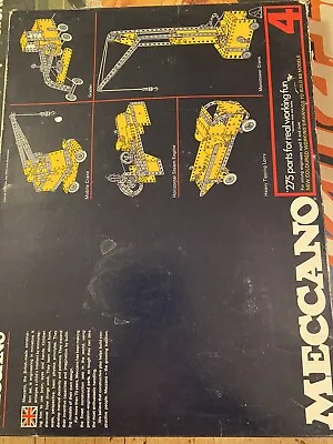 £35 • Buy Vintage Meccano Set 4 In Original Box With Booklet And Leaflets 1973