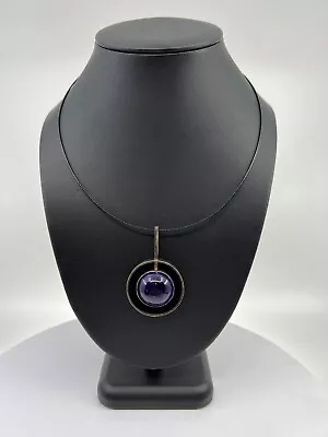 N.E. FROM Sterling Silver & Amethyst Vintage Modernist Pendant DENMARK • $127.50