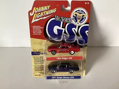 1/64 Johnny Lightning Mr. Norm 1964 Dodge 330 1971 Dodge Demon GSS 2-Pack • $19.99