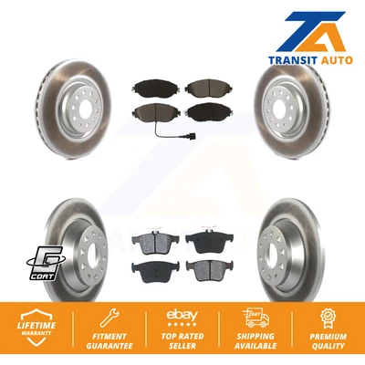 $264.98 • Buy Front Rear Coated Brake Rotors Semi-Metallic Pad Kit For Volkswagen Tiguan Jetta
