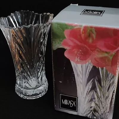 Mikasa Lead Crystal Rose Bud Vase Made In Japan 4-3/4  Tall Vintage New In Box • $9.99