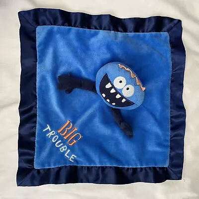 Lightning Bug Plush Security Blanket Lovey Blue Big Trouble Monster • $9.99