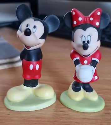 Disney Grolier Porcelain Figures Mickey & Minnie Mouse • £10