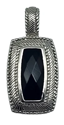 $13.50 • Buy 11.9g ~ JUDITH RIPKA Sterling Silver / Onyx Ladies Pendant