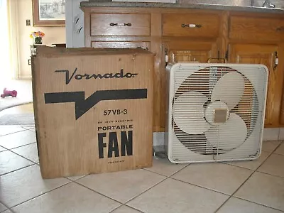 Vintage Vornado Model 57VB-3 Box Fan 2 Speed Reversible TESTED & WORKING • $169.99