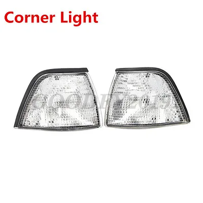 Pair EURO CORNER LIGHTS - CLEAR For 92-98 BMW E36 3-SERIES 4DR COUPE/CONVERTIBLE • $41.60