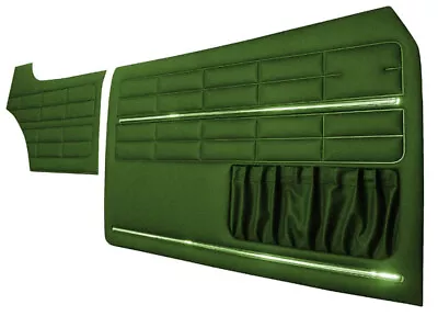 For VW KARMANN GHIA DOOR PANEL SET GREEN WITH CHROME TRIM • $352.66