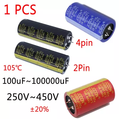 JCCON Aluminum Electrolytic Capacitors 250V~450V 100uF~100000uF For Audio Filter • £2.59