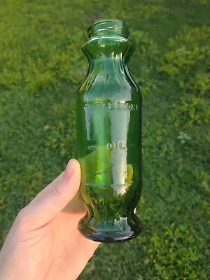 Vintage Green Glass Real Lemon Bottle W/ Embossed Markers ReaLemon • $21.72