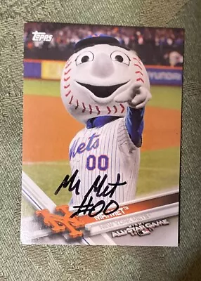 2017 Topps Miami All Star Game Mascots Mr Met #ASGM-5 Autographed • $3.99