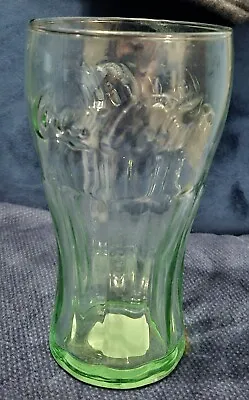 Vintage Coca Cola Green Tinted Tumbler Glass 16 Oz 6  Tall New • $5