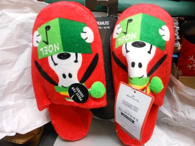 £22.27 • Buy Hallmark  Snoopy Peanuts Sound Plush Slippers  2022 Size Adult L/XL NEW