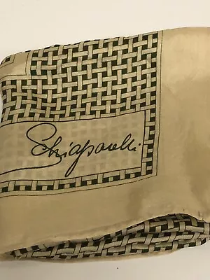 VTG Elsa Schiaparelli Silk Scarf Fine Silk 23  Square Signed • $30