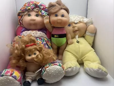 Vintage 1995 Mattel Cabbage Patch Kids Rattle Dolls Lot Of 2 Plus Extras • $15