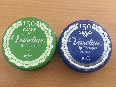 Vaseline Lip Therapy Aloe & Original - Limited Edition Tins • £5