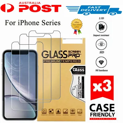 $10.99 • Buy 3Pcs Tempered Glass Screen Protector For Apple IPhone 11 12 13 Pro Max XR 8 7 6S